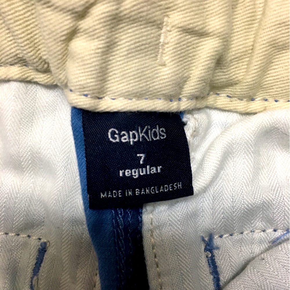 Gap Kids 100% Cotton Chino Shorts Size 7 Blue Spring Preppy Summer Vacat… - Picture 3 of 5